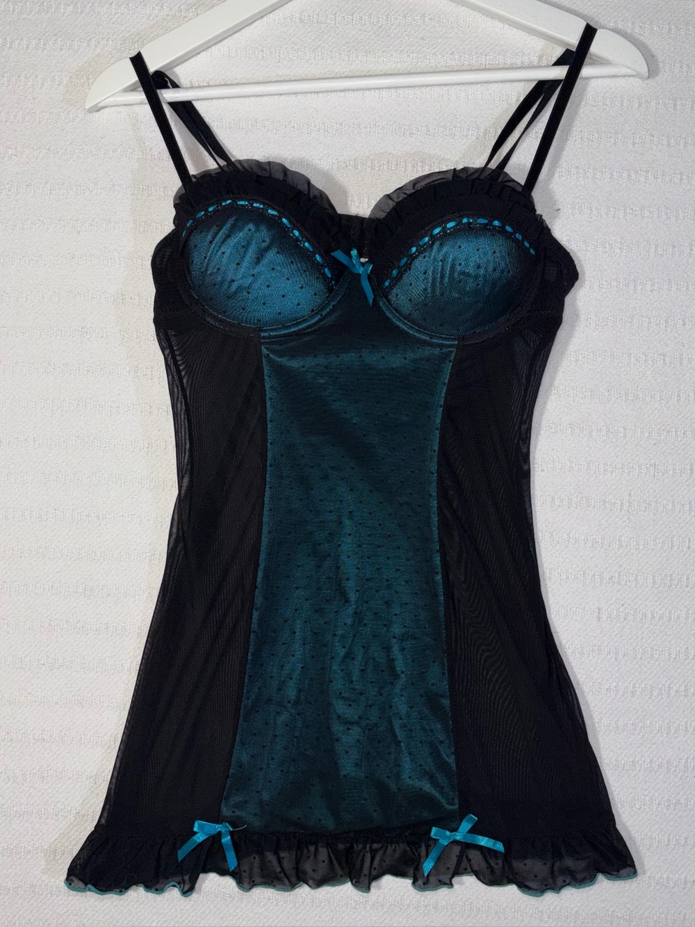 Per Lei Lacy Corset Lingerie Bodysuit Teddy Womens Size M Chemise Sexy Coquette